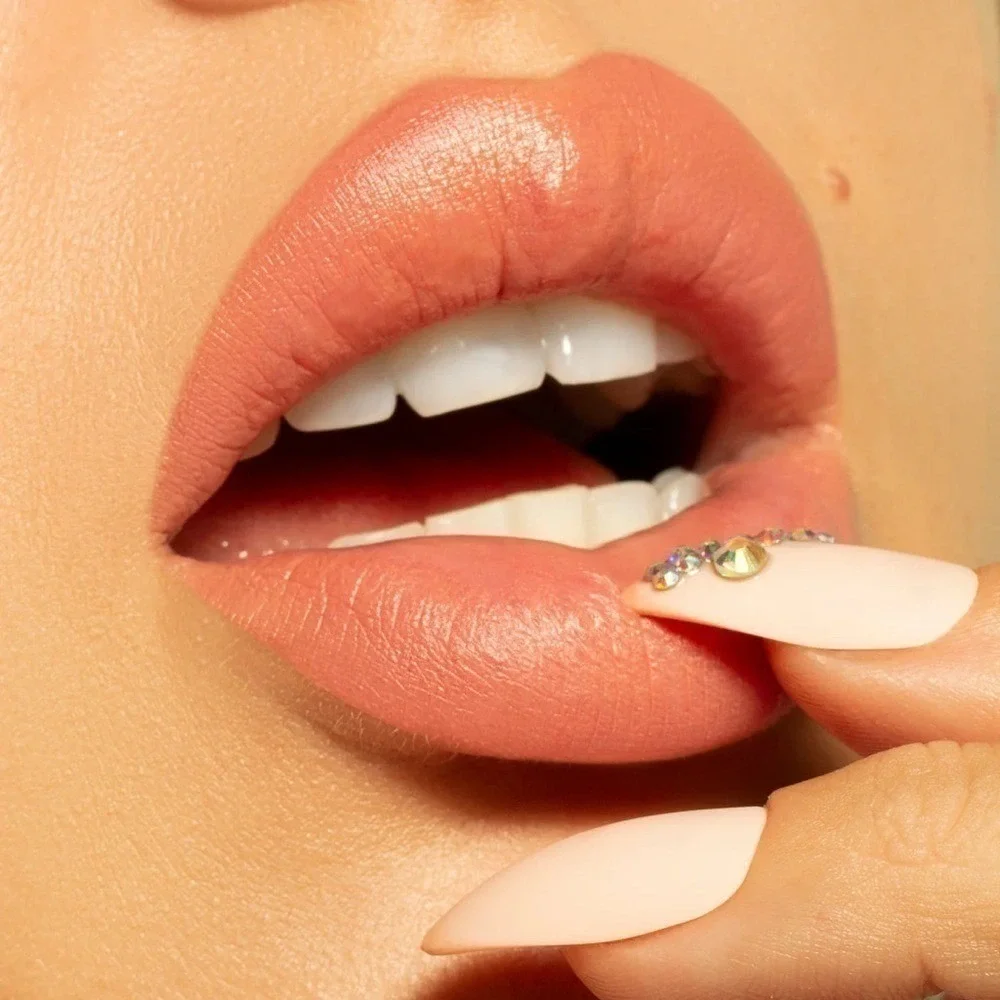 KAB Cosmetics Cream Lipstick Shade Thong Peachy Nude Satin Finish NEW‎